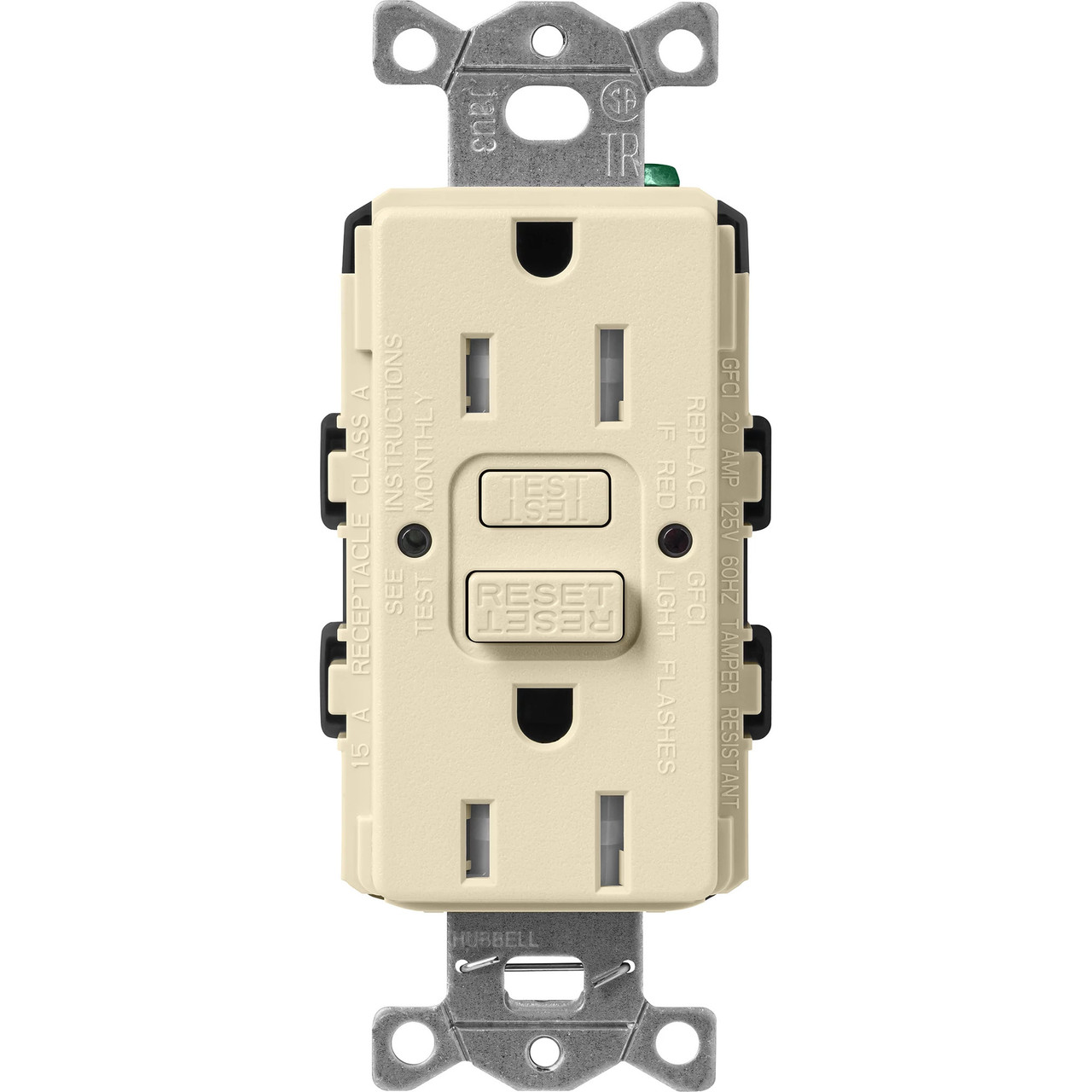 SCR-15-GFST-SD  Lutron Claro Tamper-resistant Gfci Duplex Receptacle, 15-AMP