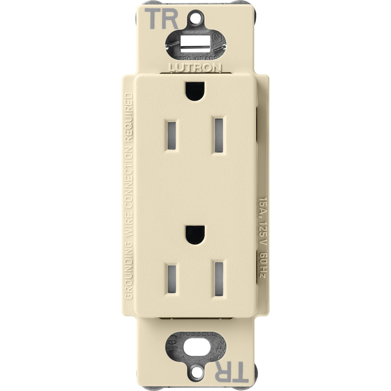 SCRS-15-TR-SD  Lutron Claro Tamper-resistant Duplex Receptacle, 15 Amp, Sand