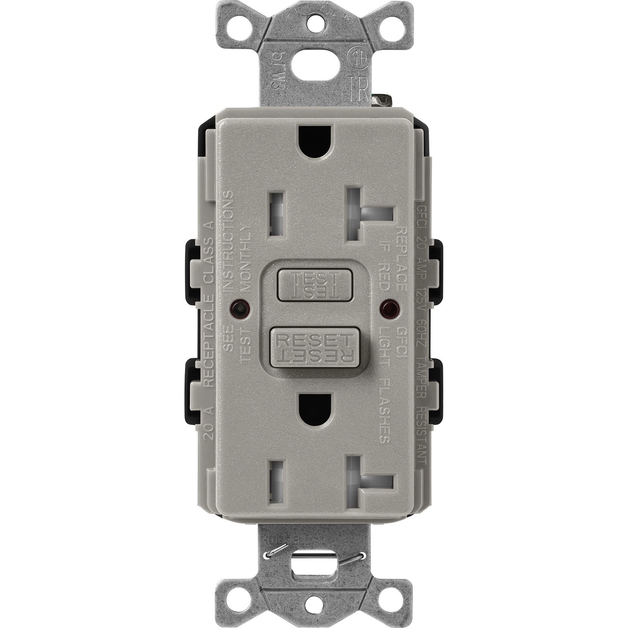SCR-20-GFST-CS  Lutron Claro Tamper-resistant Gfci Duplex Receptacle, 20-AMP