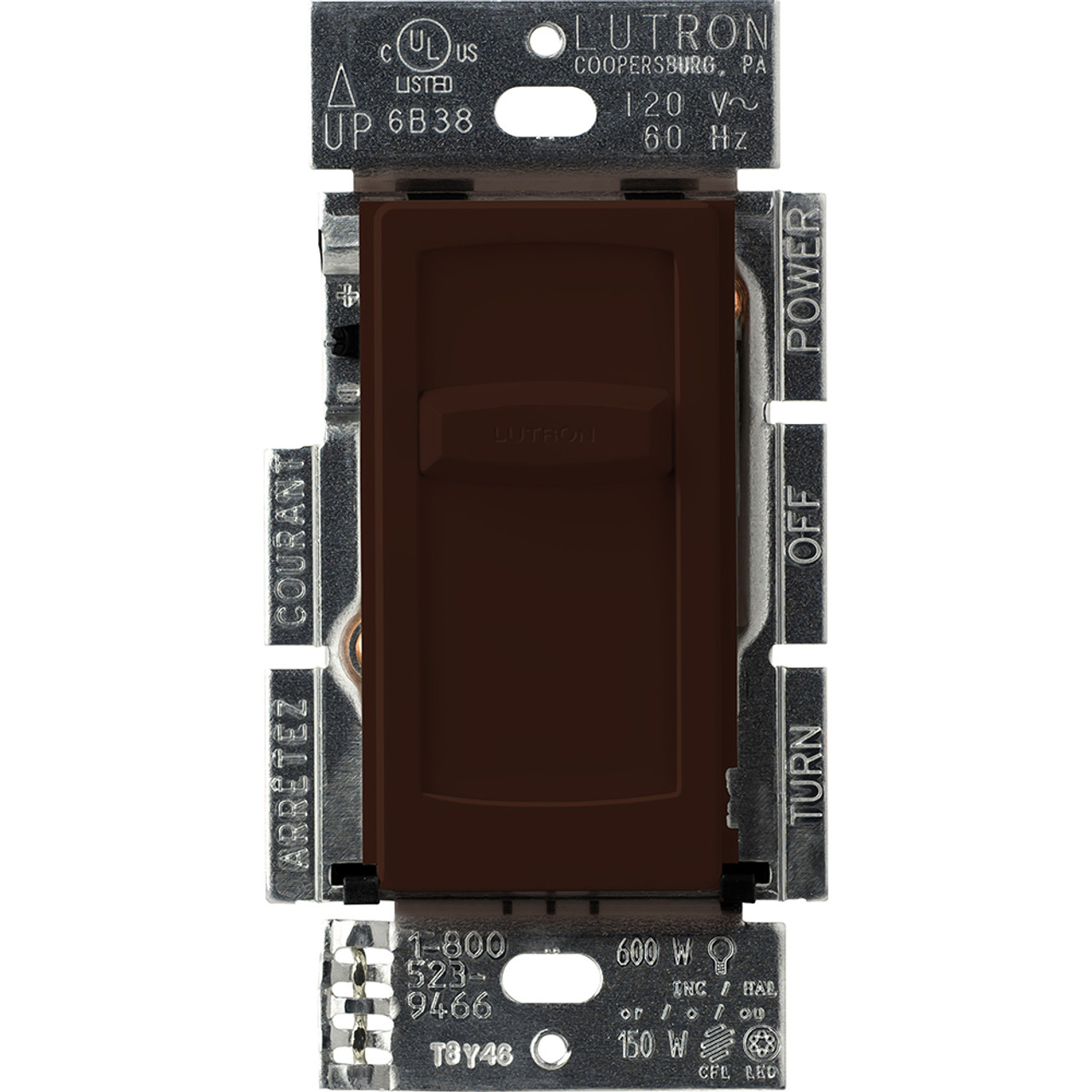 CTCL-150-BR  Skylark Contour Slide-to-off Dimmer, Cfl/led (screw-base), Incandescent/halogen