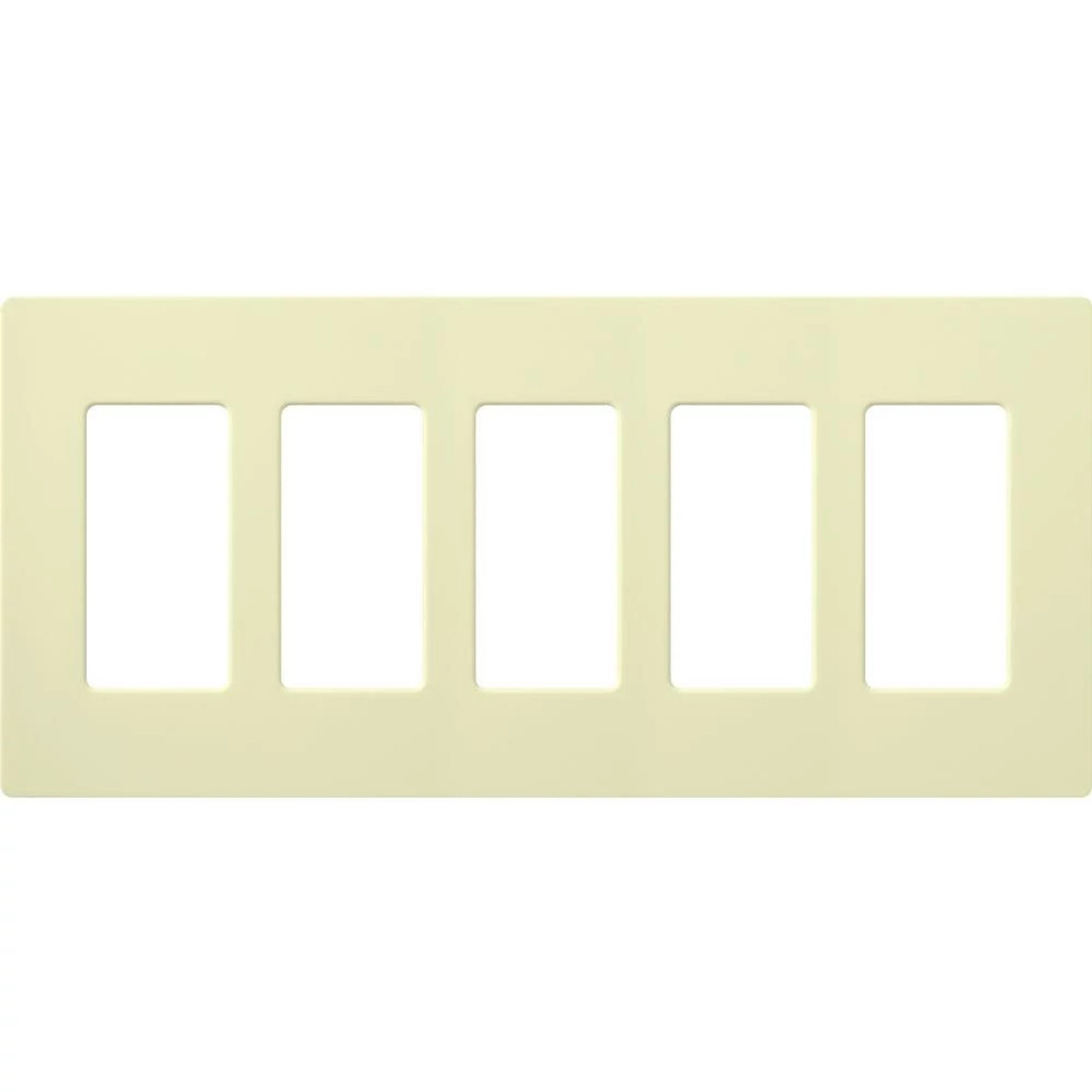 CW-5-AL  Claro Wallplate, Gloss Finish, Five-gang In Almond