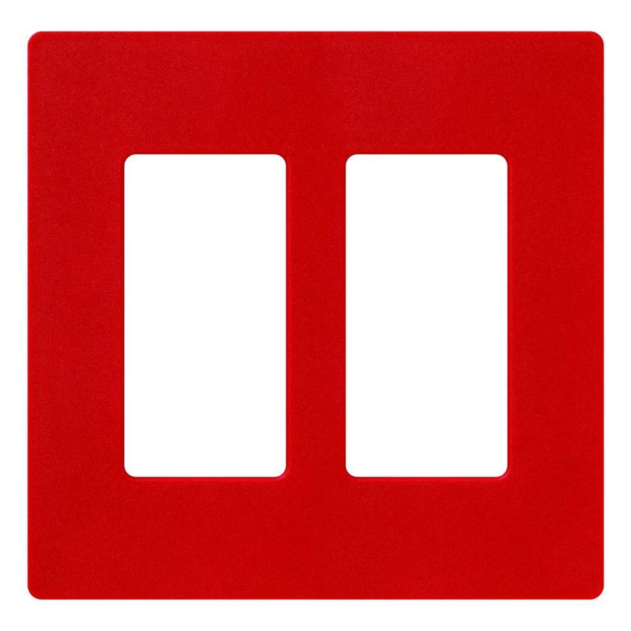 SC-2-SR  Claro Wallplate, Satin Finish, Two-gang In Signal Red