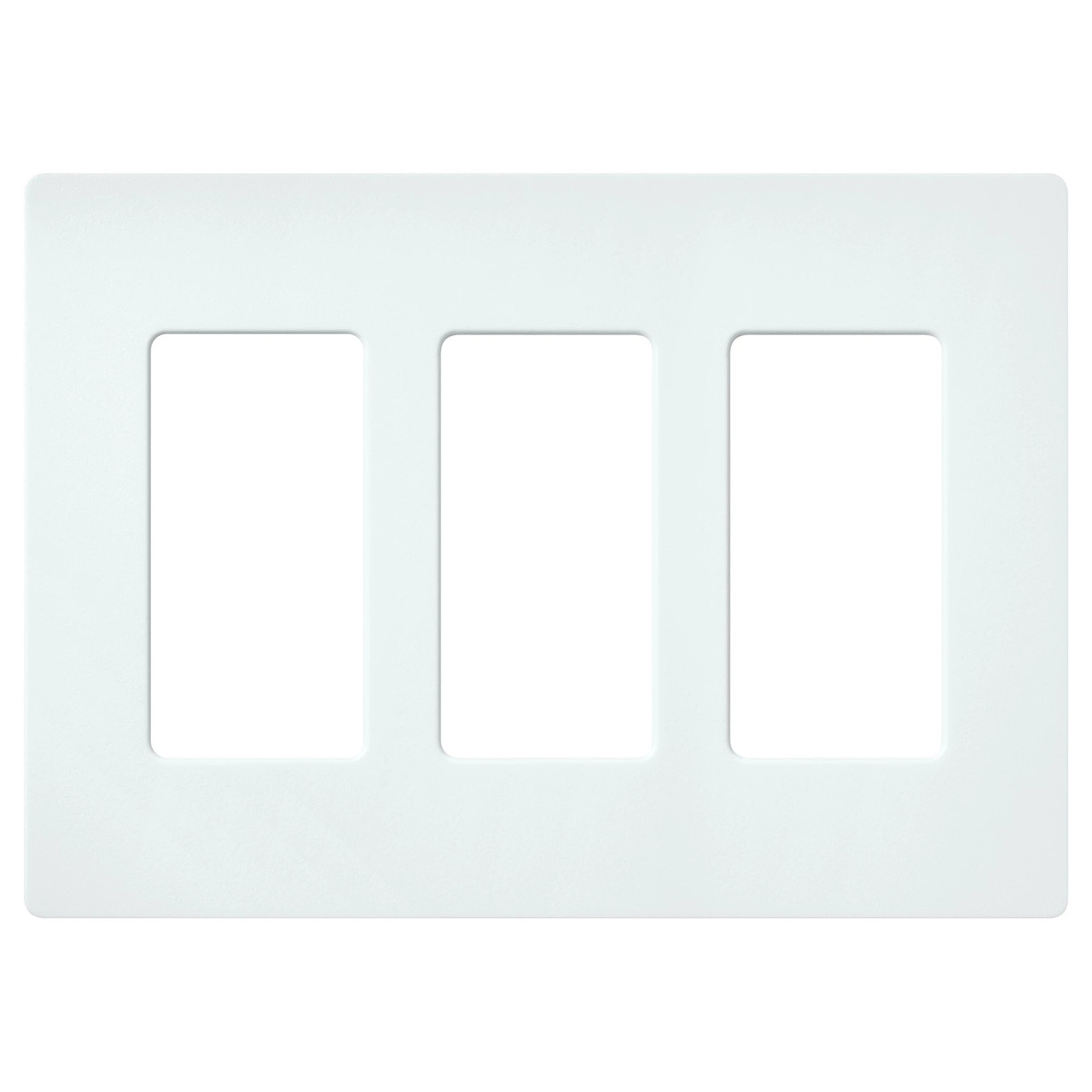 SC-3-GL  Claro Wallplate, Satin Finish, Three-gang In Glacier White