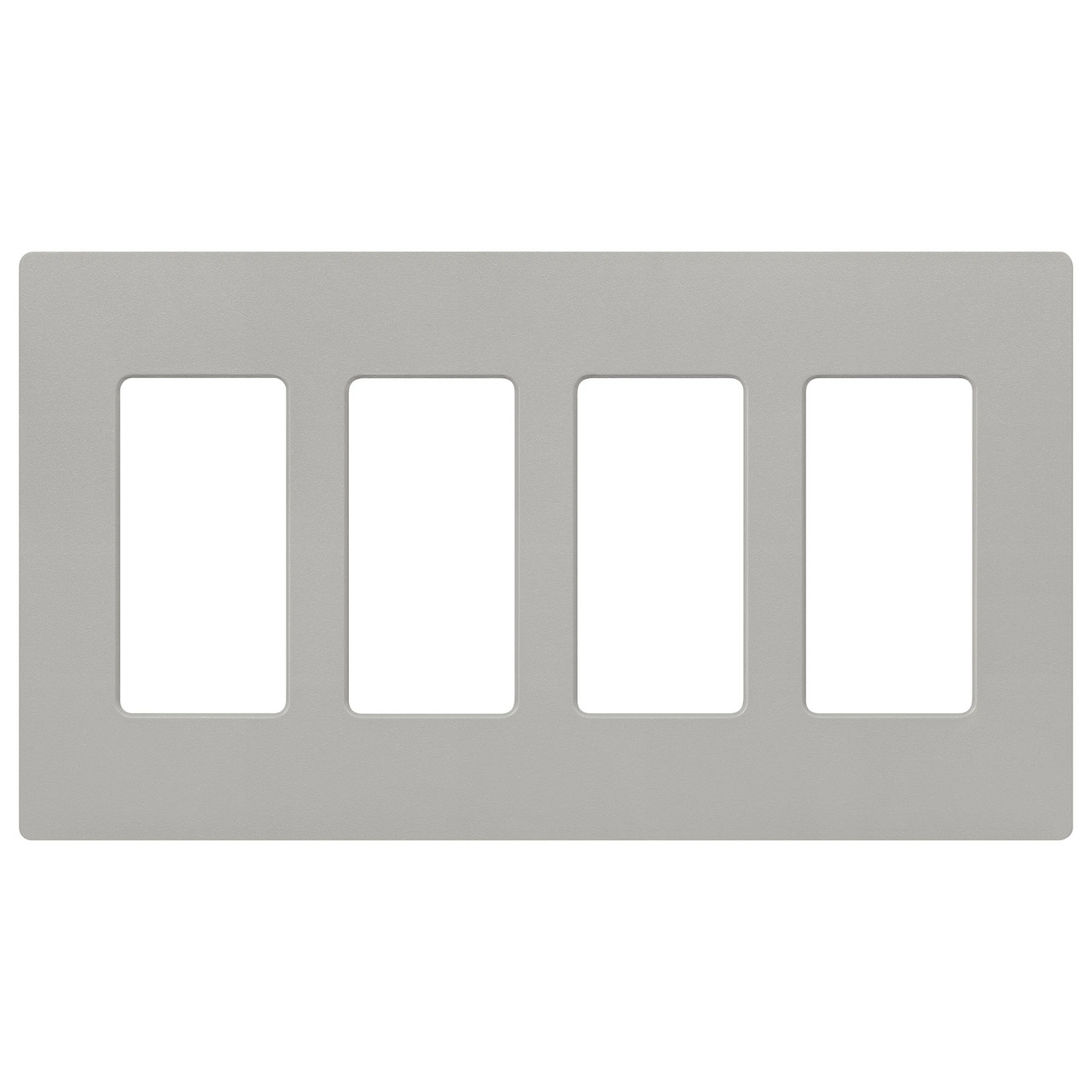 SC-4-PB  Claro Wallplate, Satin Finish, Four-gang In Pebble