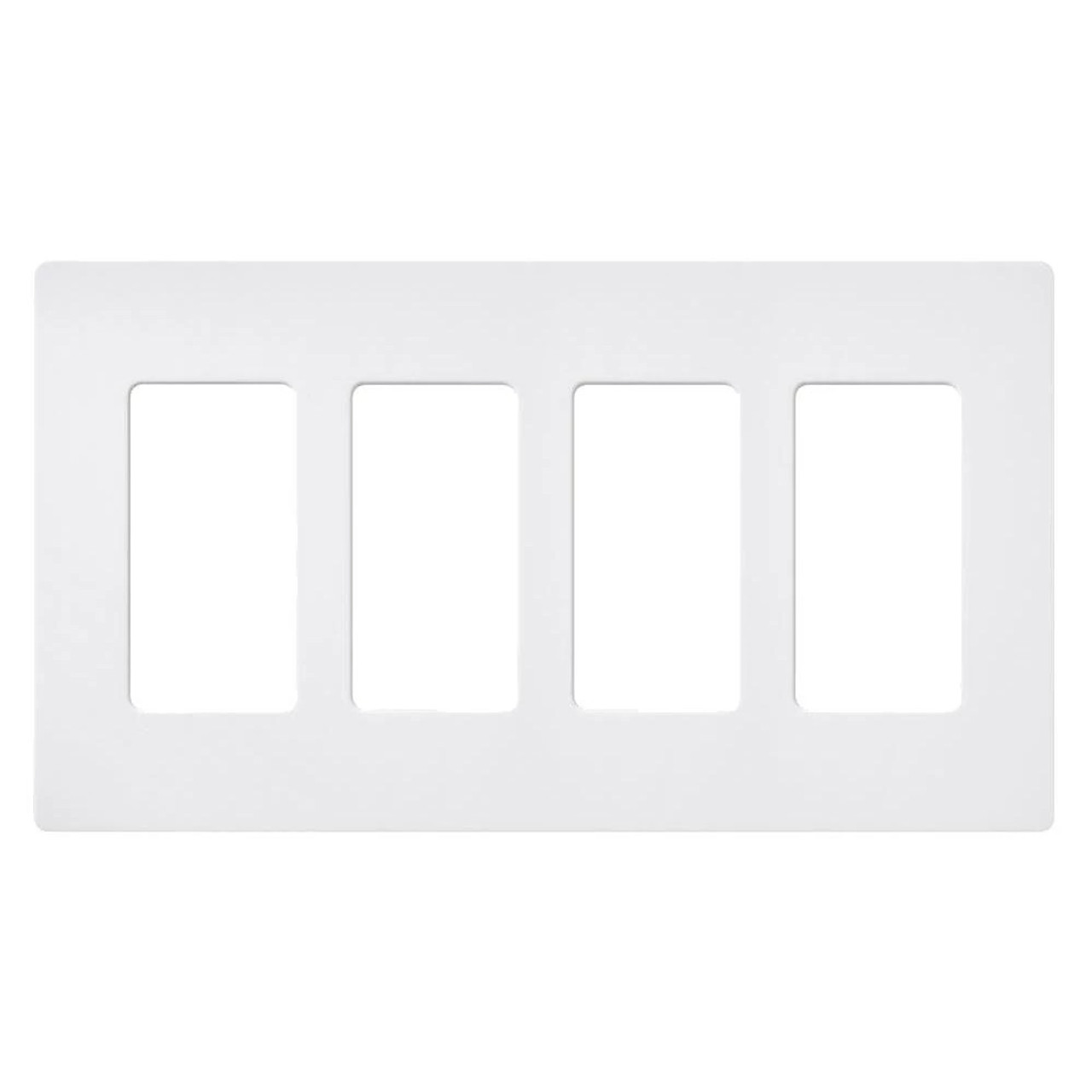 SC-4-SW  Claro Wallplate, Satin Finish, Four-gang In Snow