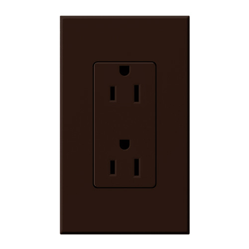 NTR-15-BR  Duplex 15 A Receptacle, 125V/15A In Brown