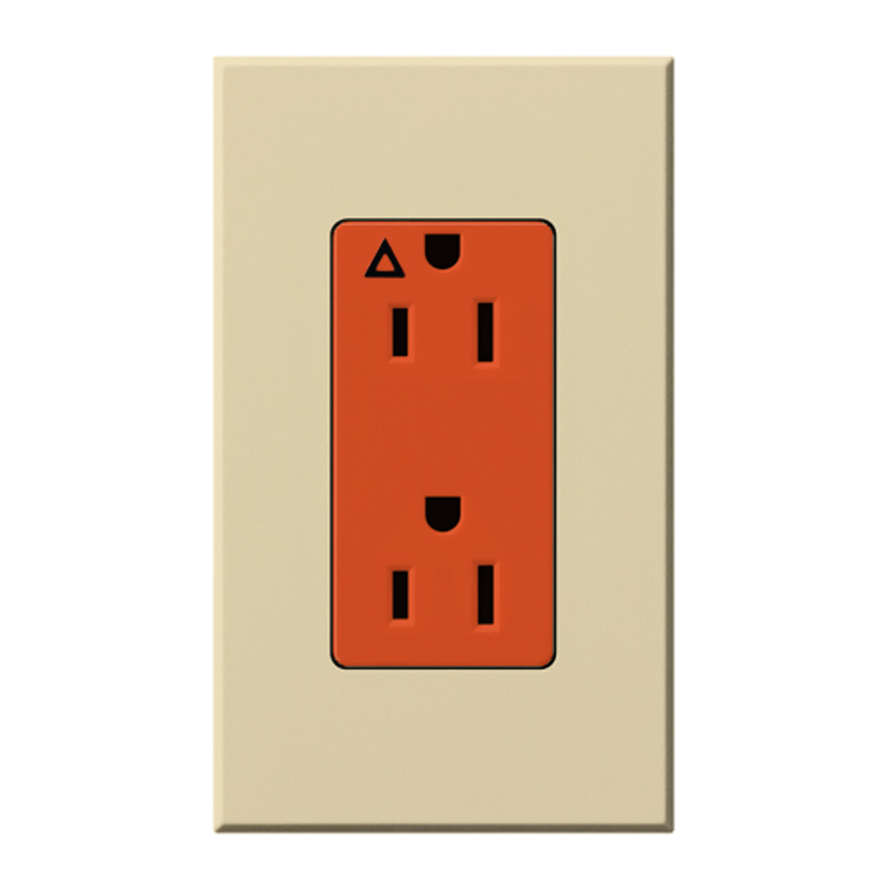 NTR-15-IG-OR-IV  Duplex Isolated Ground 15 A Receptacle, 125V/15A In Ivory
