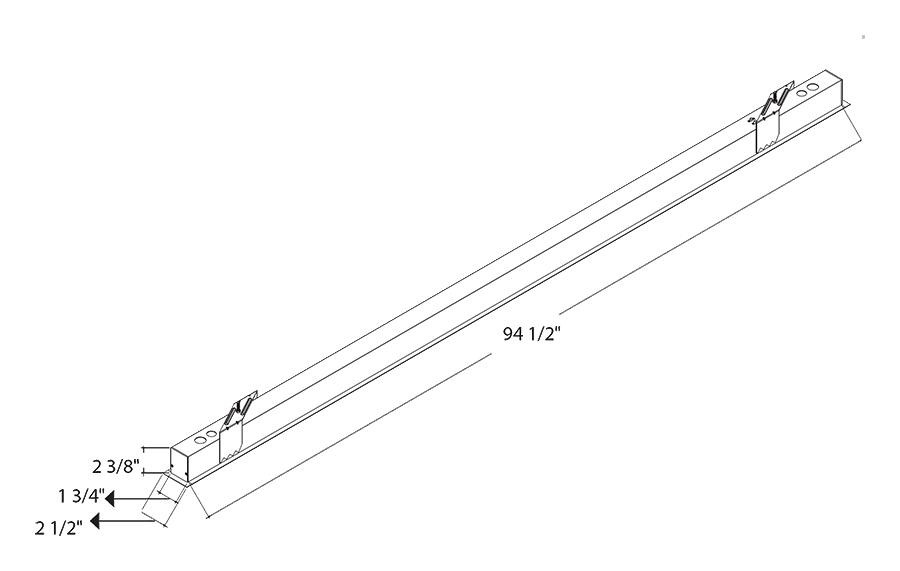 BOA8RL/LCBS/MVS BOA 8' Downlight 80/56/48/40/20W Recessed 3000K/3500K/4000K Louver