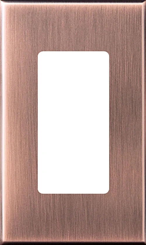 NT-R3-NFB-QZ  Nova T Single-gang Wallplate, Small Opening, No Fins Broken