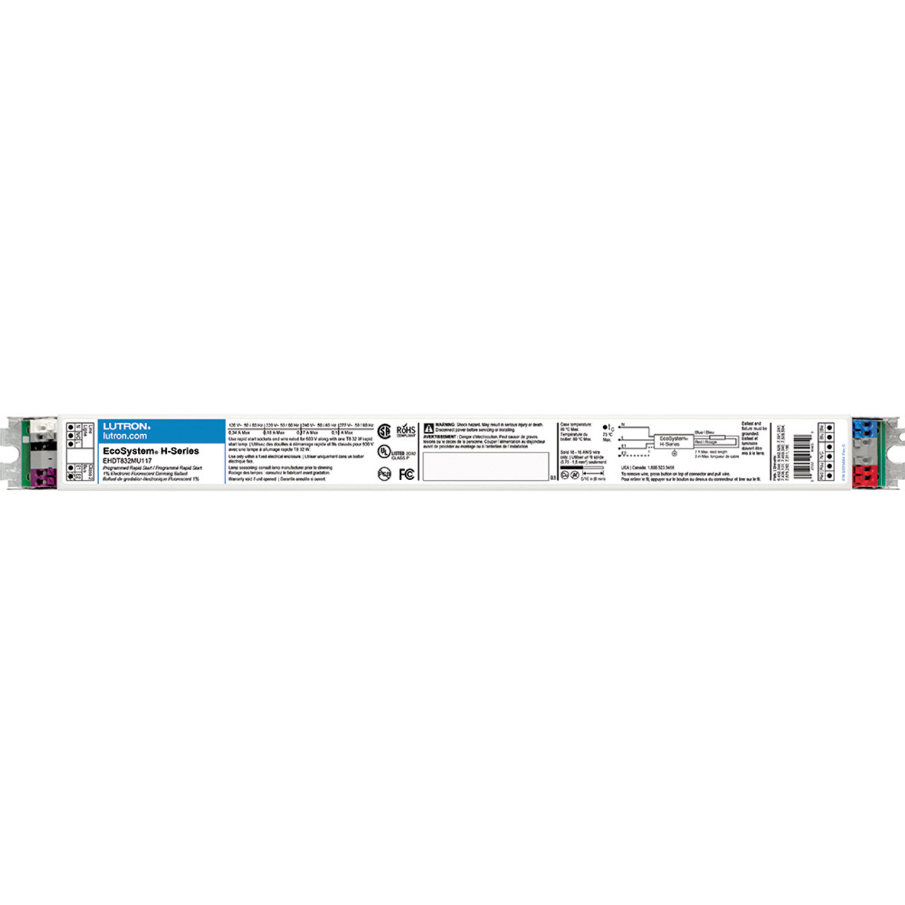 EHDT832MU117  Ecosystem H-series M-case Ballast, Continuous, Flicker-free Dimming