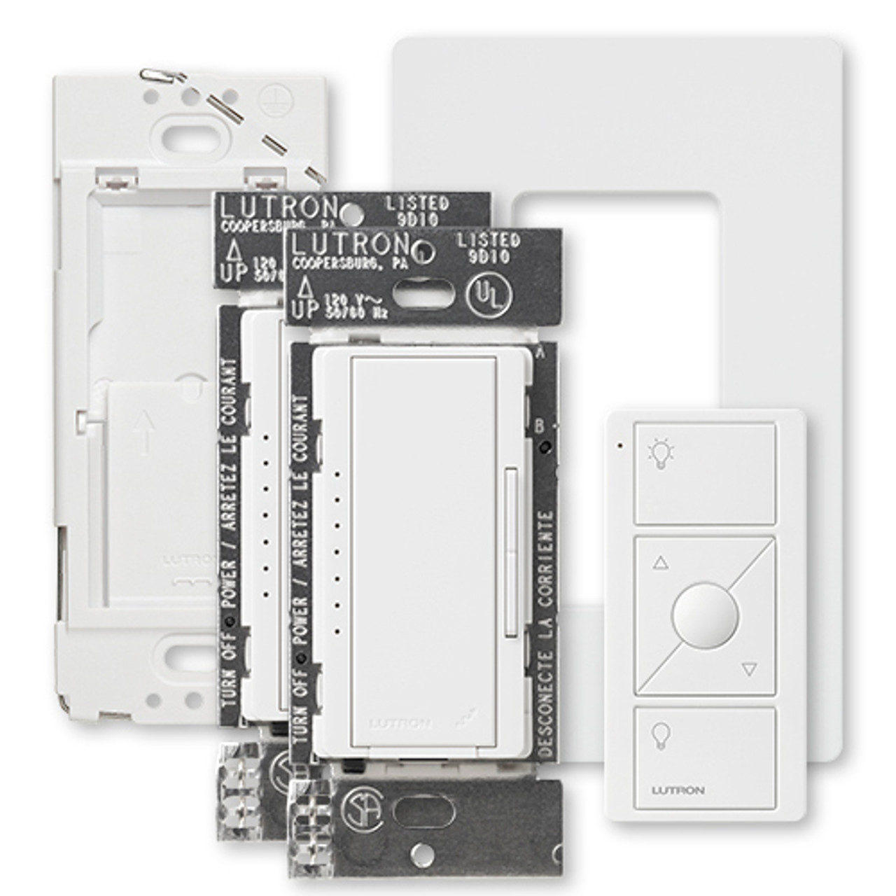 RR-2ZONE-CL-WH  Starter Solution Package, Includes, 2 C.l Dimmers, (1) 5 Button