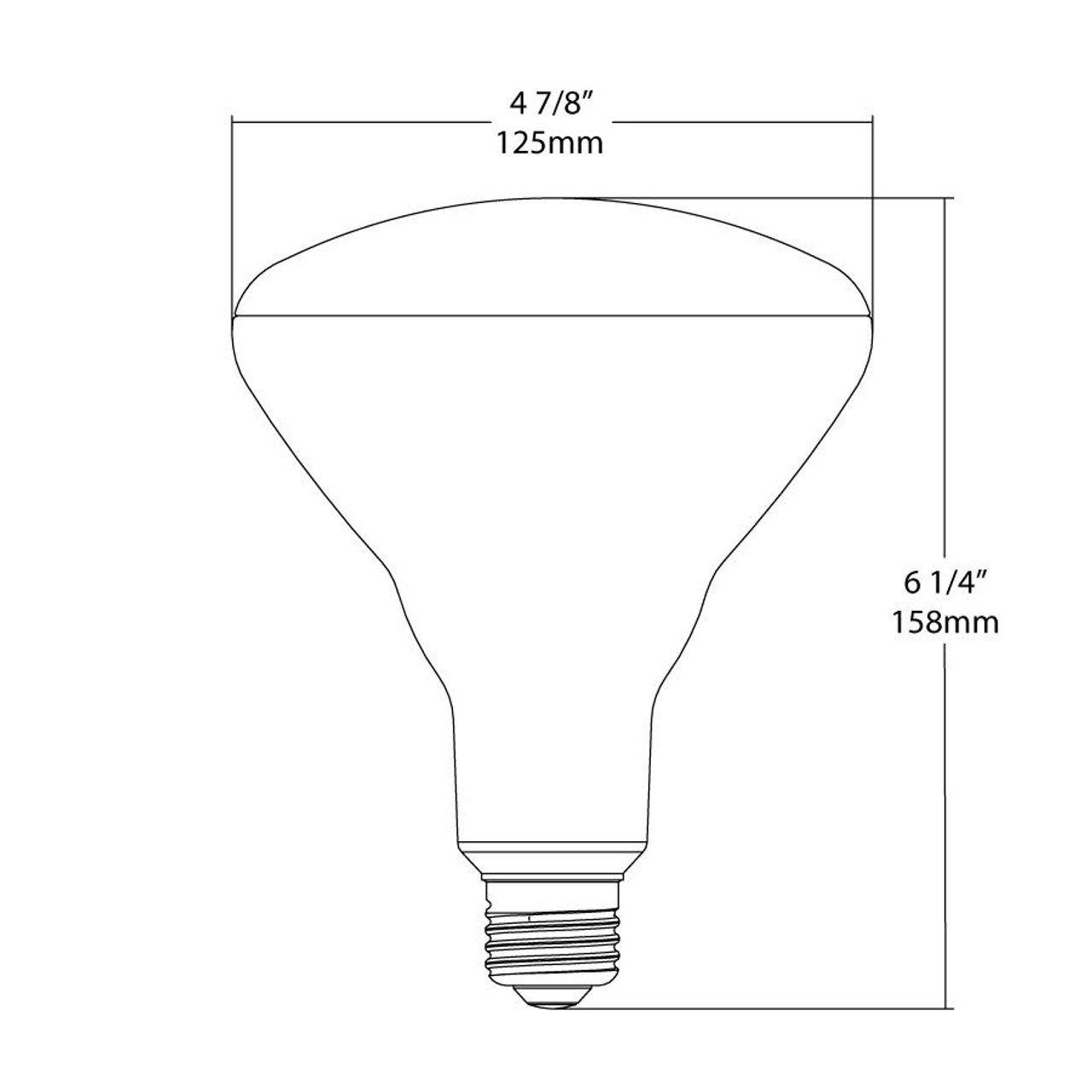 BR40-19.5-E26-827-DIM Reflectors 2175 Lumens Residential BR40 19.5W 150EQ Base E26