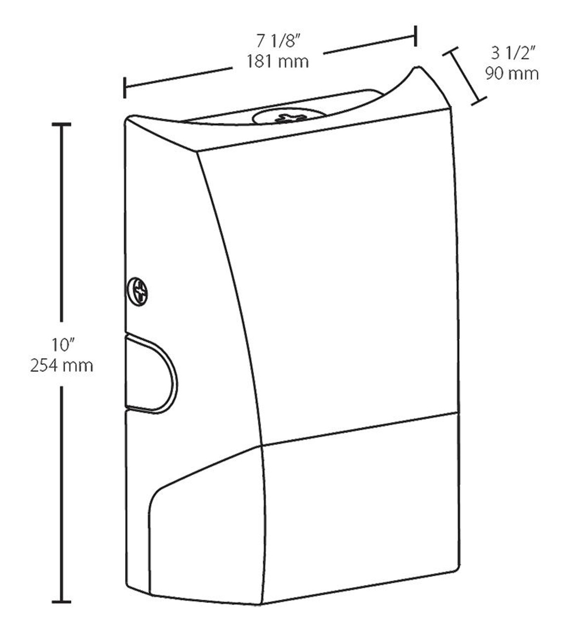 BRISKM32L-740/PCU Wall Packs 3332 Lumens Brisk 22W 4000K 120V-277V Photocell Bronze