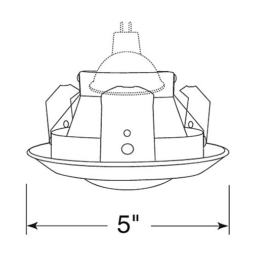4401-WH  4" Low Voltage Frosted Glass Dome Lensed Trim, White Trim