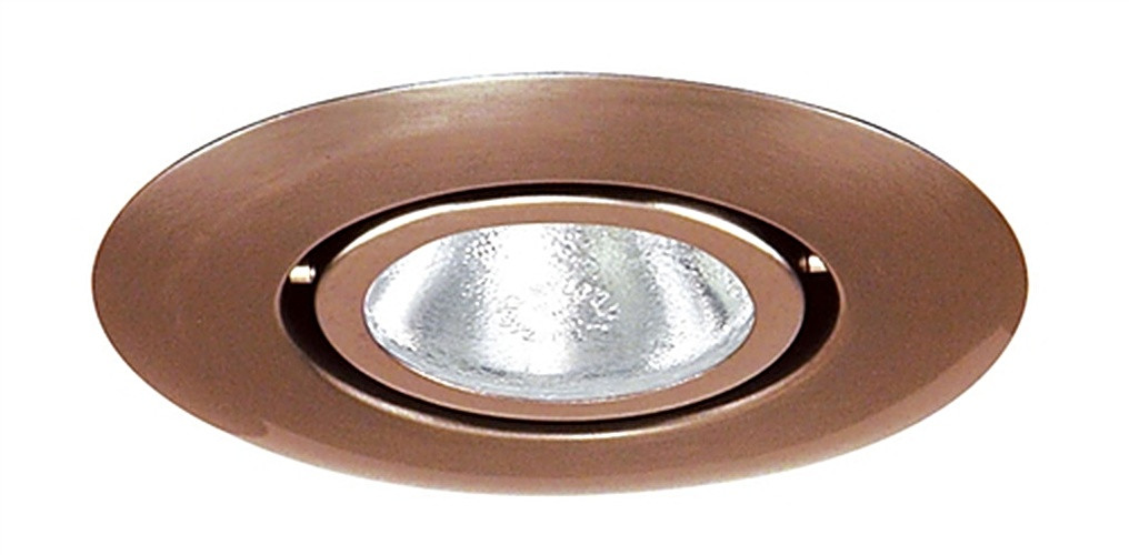 440-ABZ  4" Line Voltage, Low Voltage, Flush Gimbal Ring Trim, GU10 Base, Aged Bronze Trim