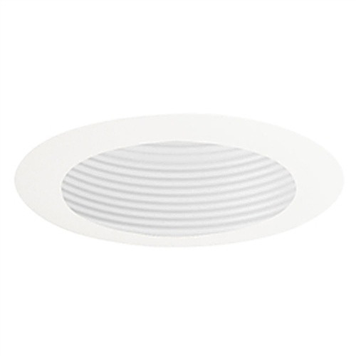 444W-WH  4" Low Voltage Adj. Baffle Trim, White Baffle, White Trim