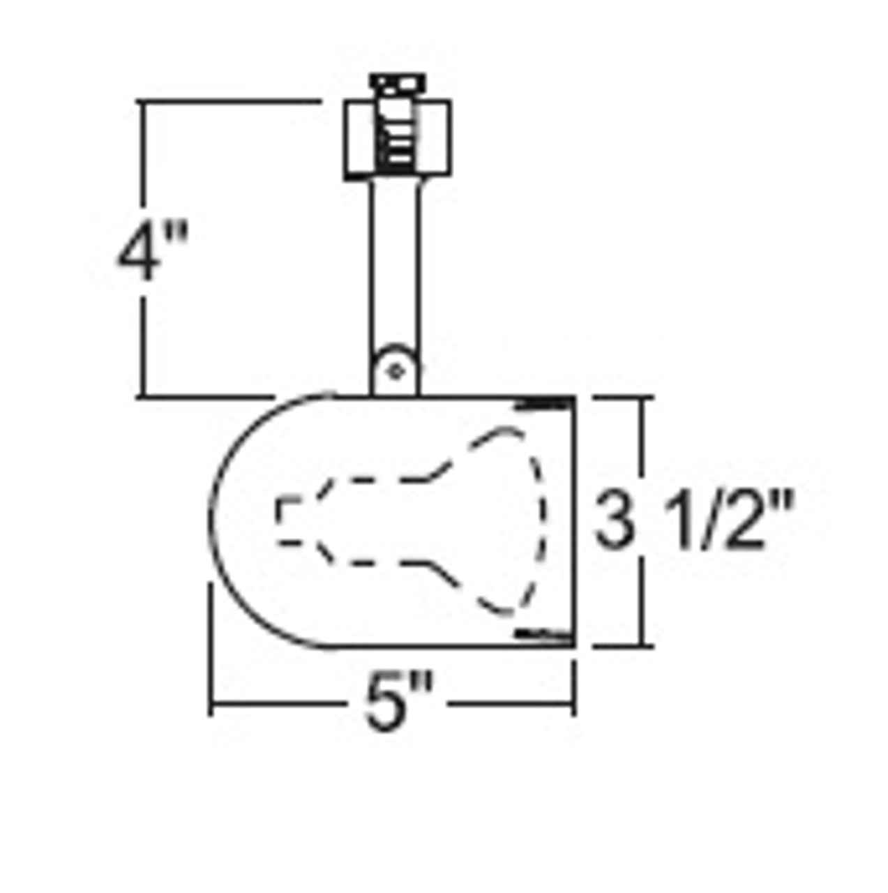 R501W-WH  Trac Lites Round Back Cylinder Line Voltage 50W PAR20/R20 White Baffle White Color