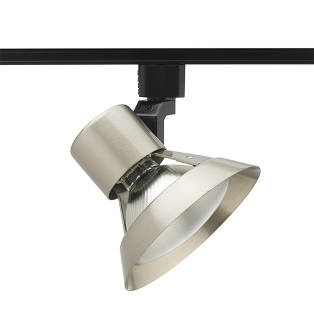 Trac Lites Flared Gimbal Line Voltage 75W PAR30 Satin Chrome Color