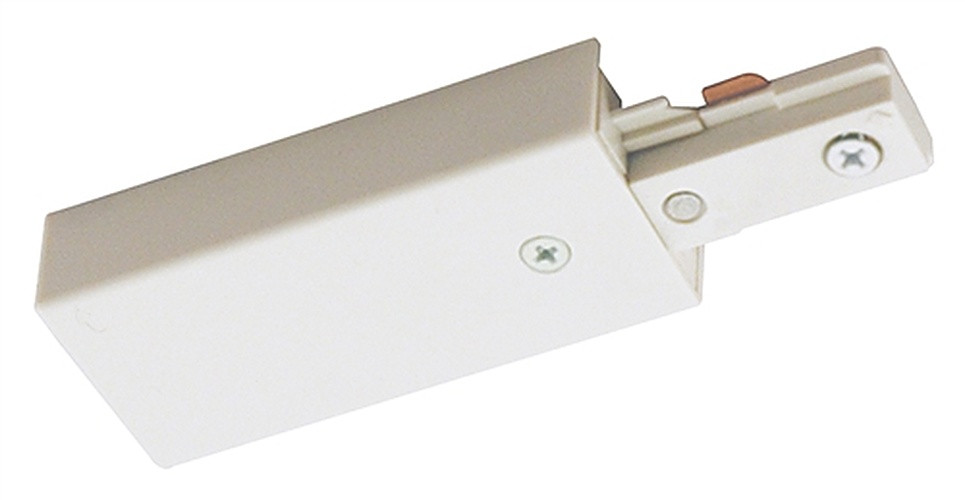 T38WH  1-Circuit Trac Master End Feed Connector, White Color