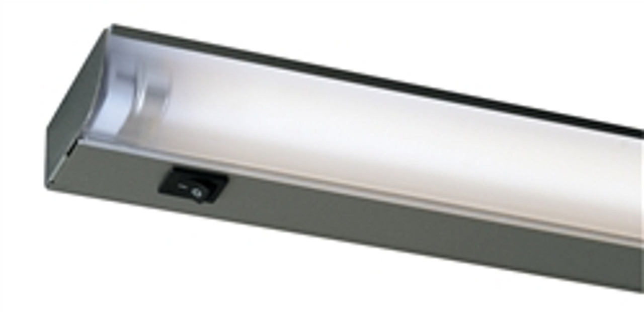 22" 14W T5 HE Lamp, 3000K Fluorescent Undercabinet Fixture, Silver Finish