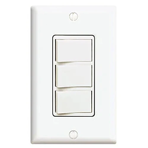 1755-W White Triplex Switch