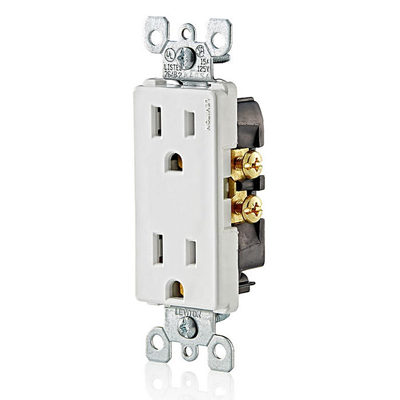 5325-W White Duplex Receptacle-N5-15R