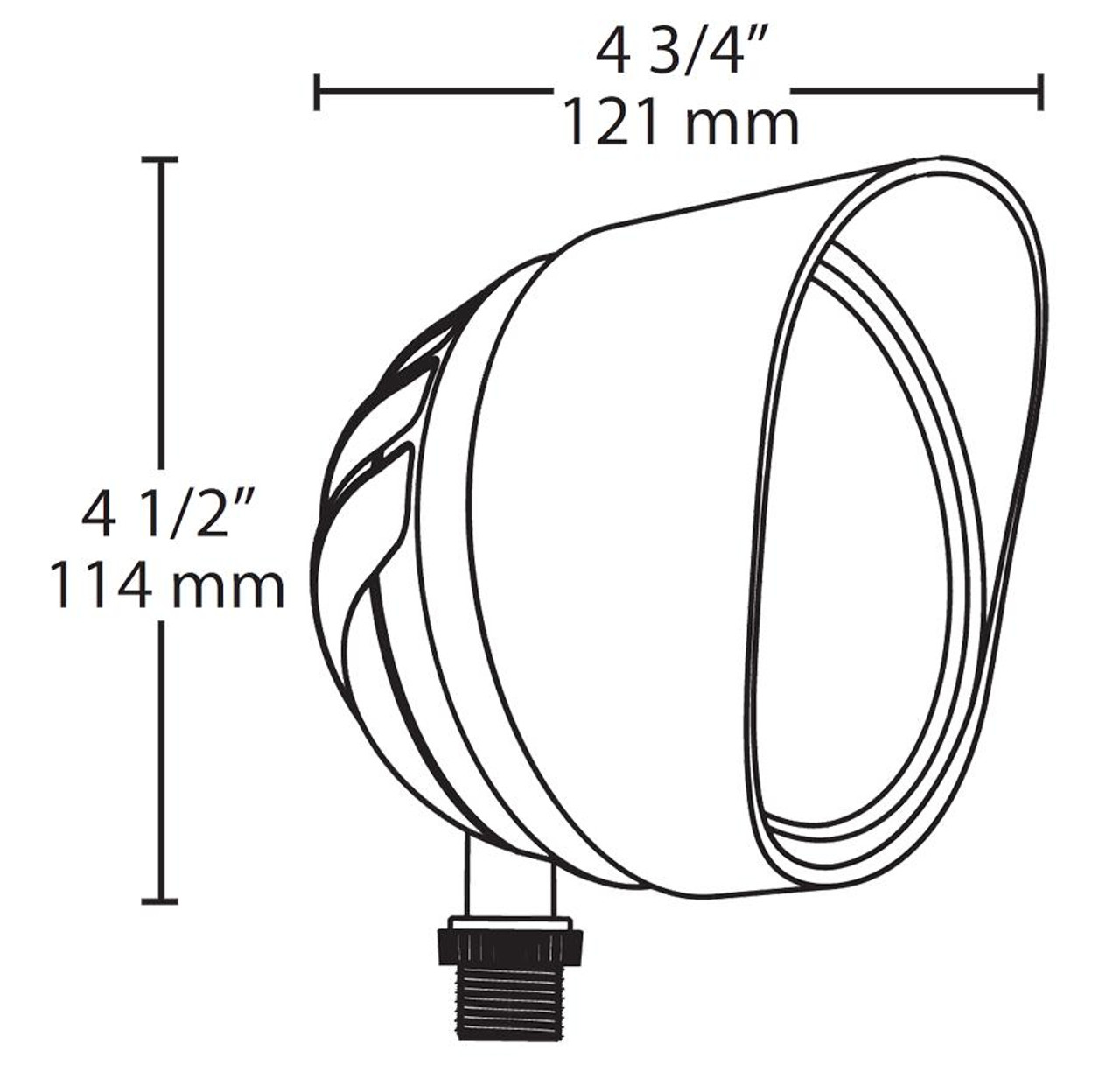 BULLET12VG Bullet Flood 12W Cool LED 120V W/ Hood & Lens Verde Green