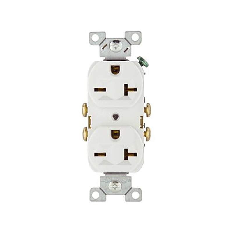 815W-BOX 20A 250V DUPLEX RECEPTACLE WH