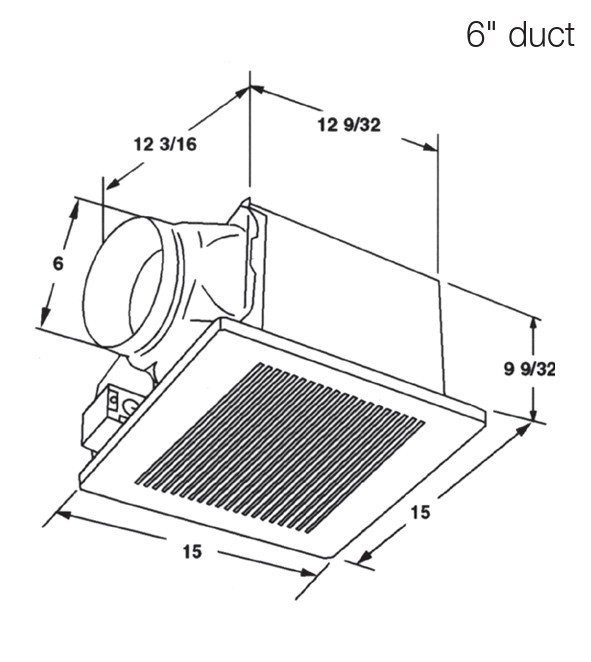 FV-20VQ3 WhisperCeiling®High Volume Fan, 190 CFM