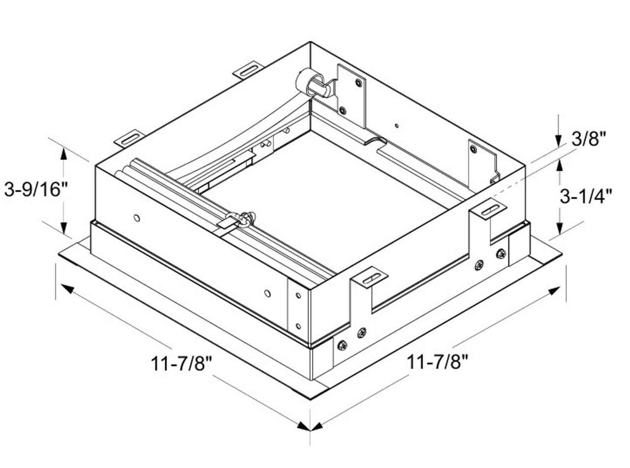 PC-RD05C5 FlexDamper Ceiling Radiation Damper - For Combustible & Non-Combustible Line Drawing