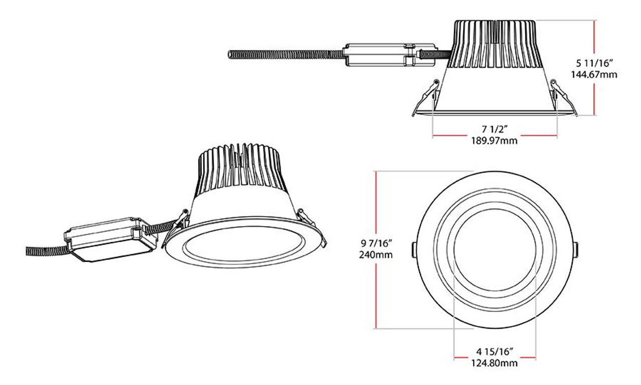 C8R82835UNVW Recessed Downlights 8060 Lumens C8R82835UNVW 82W