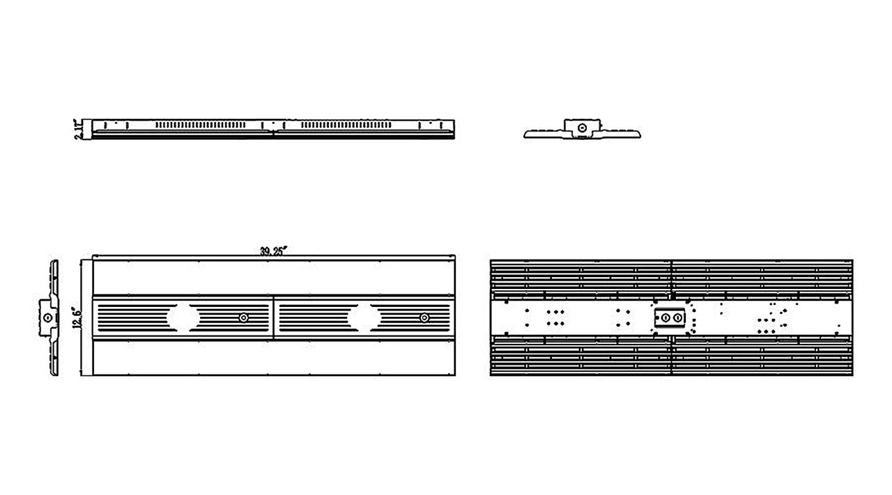 RBAY17L/E/8CP Linear Hibay 400/320/260W 120-277V 5000K/4000K/3500K Battery