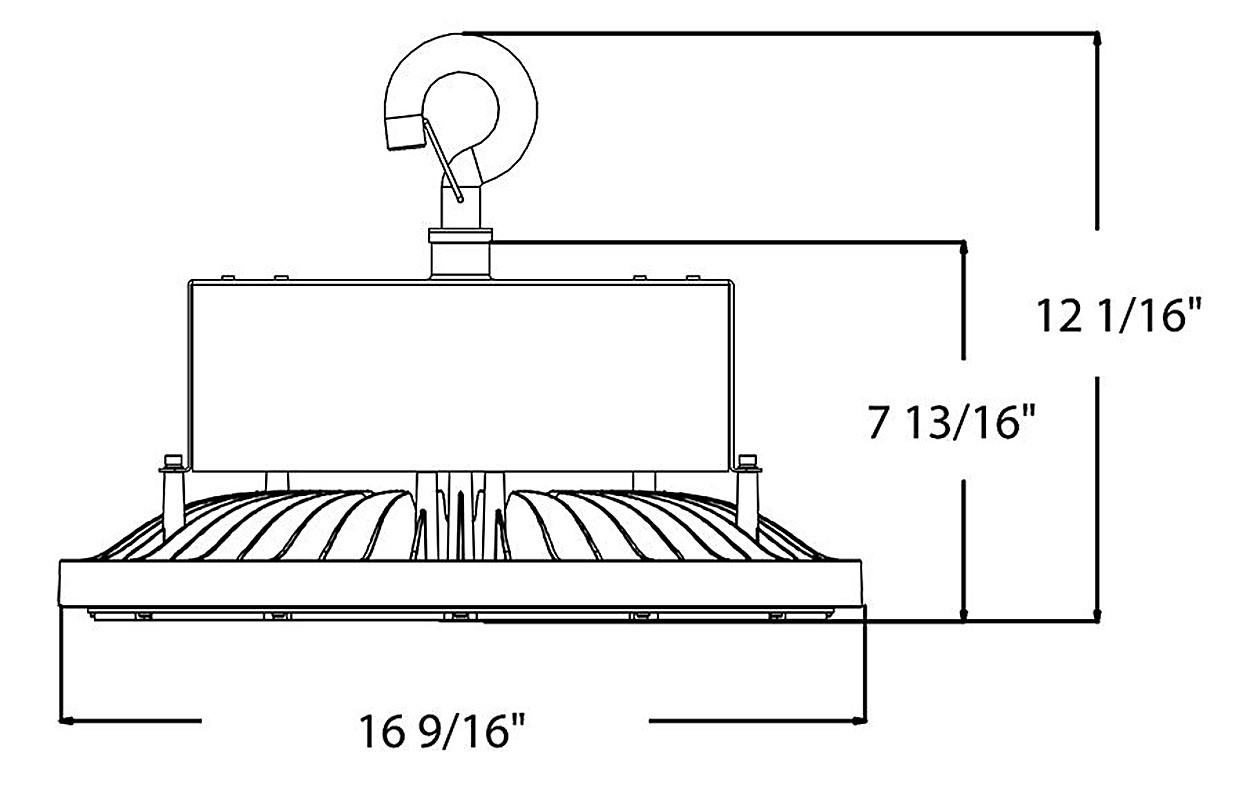 H17XXL/480/6CPT4 H17 Highbay 500/400/300W 3000K/4000K/5000K 480V 6' C + L8-20P