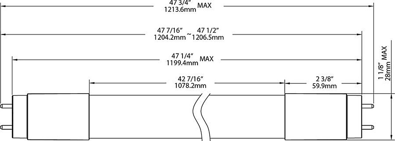 T8-10.5-48GC-850-DIR Linear Tubes 1800 LUM T8 10.5W 4 Feet Pet Glass 80CRI 5000K Type