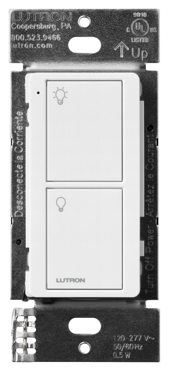 PJL-2B-GWH-L01 2-BUTTON Pico Line-powered Wireless Control, 120-277V Line Voltage