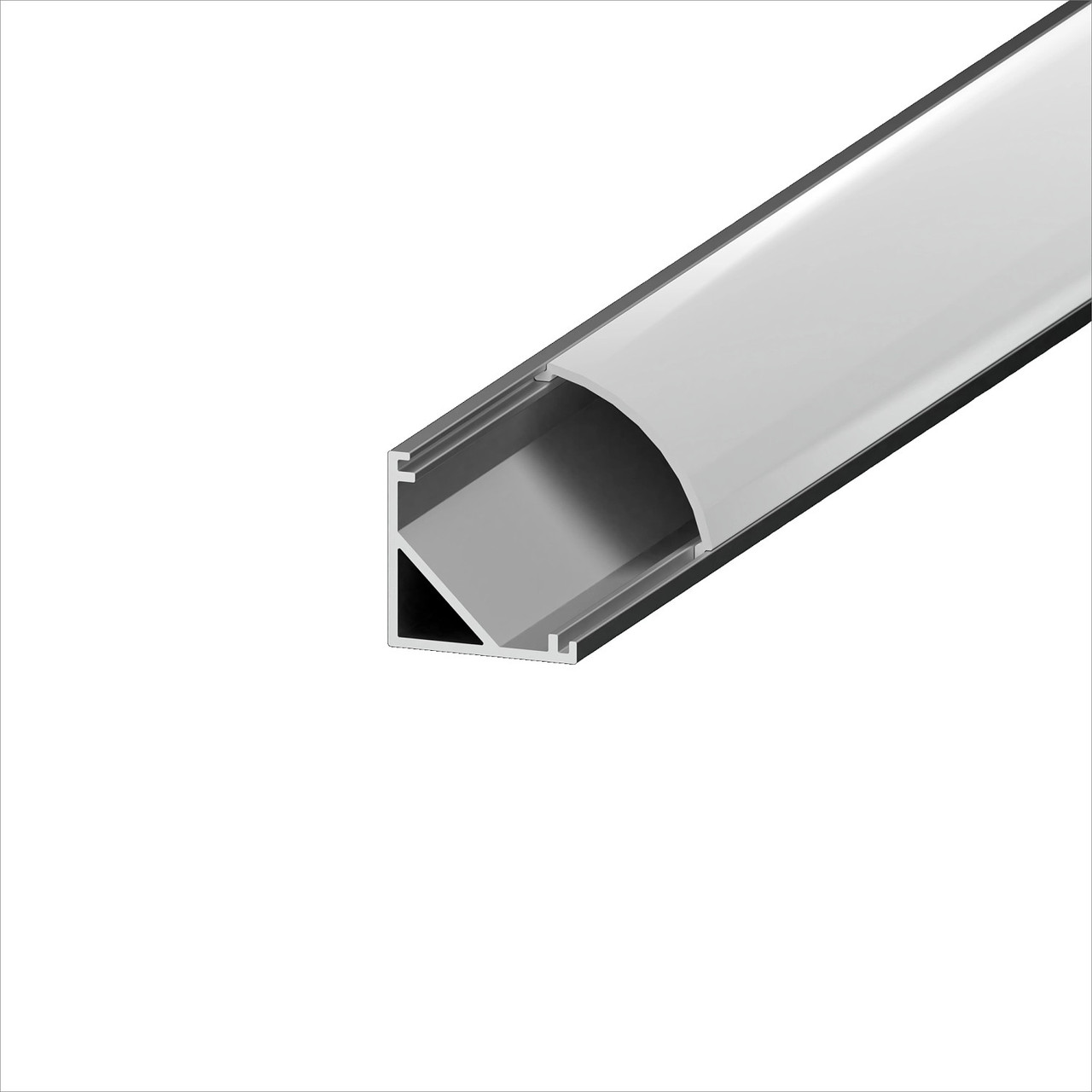 LU-45S-K LED Tape Light Angled Extrusion Bundle, Surface-mount, 8FT, Aluminum