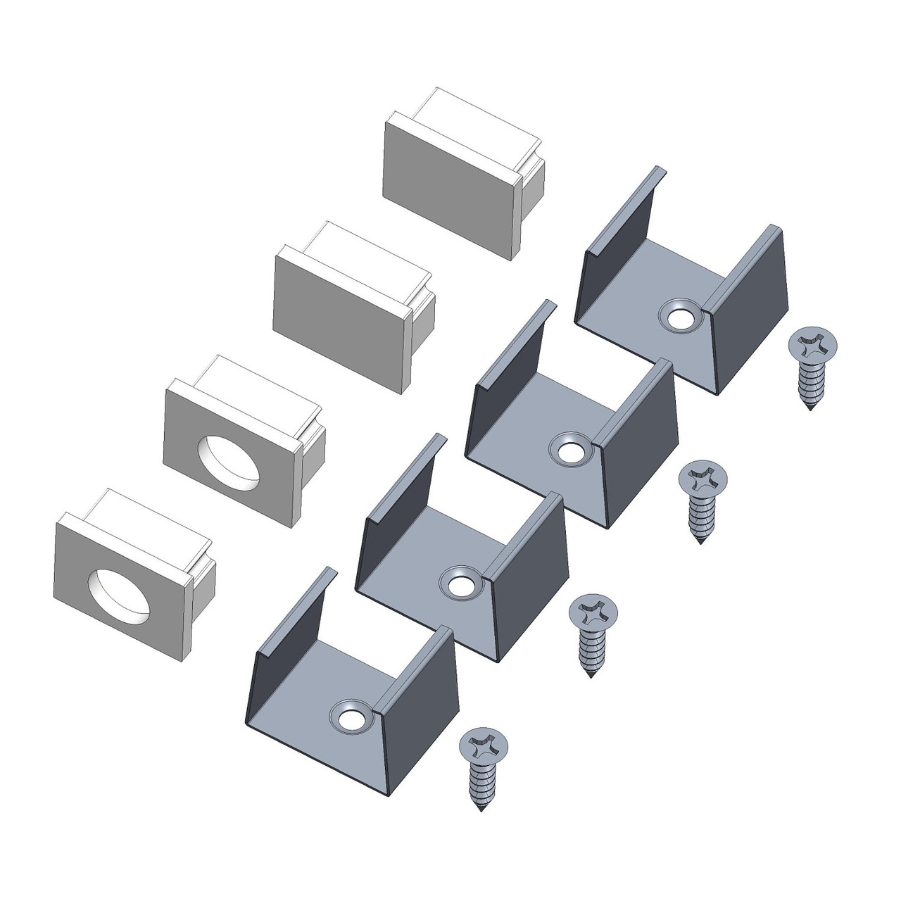 LU-SR2-ACS Accessory Pack  Classic Rectangular LED Tape Light Extrusion LU-SR2-ACS Accessory Pack  Classic Rectangular LED Tape Light Extrusion