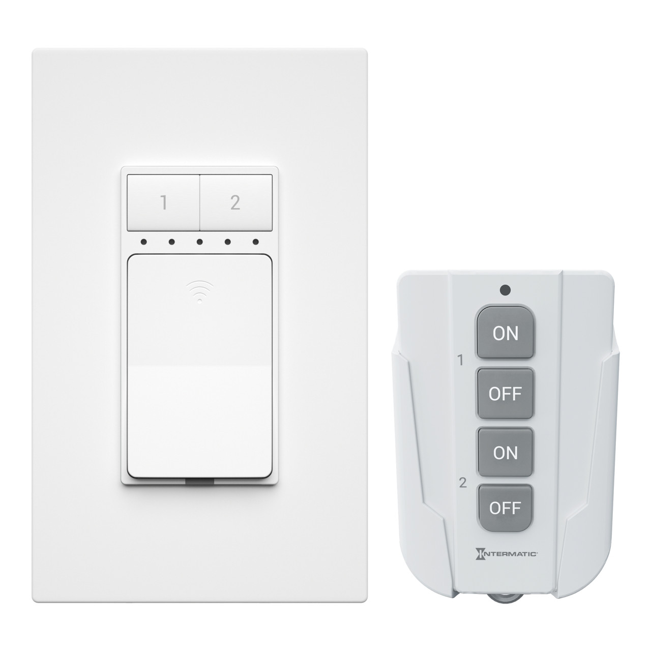 RC-LRSK1-WH Long-Range Wireless Switch with Remote Control Fob