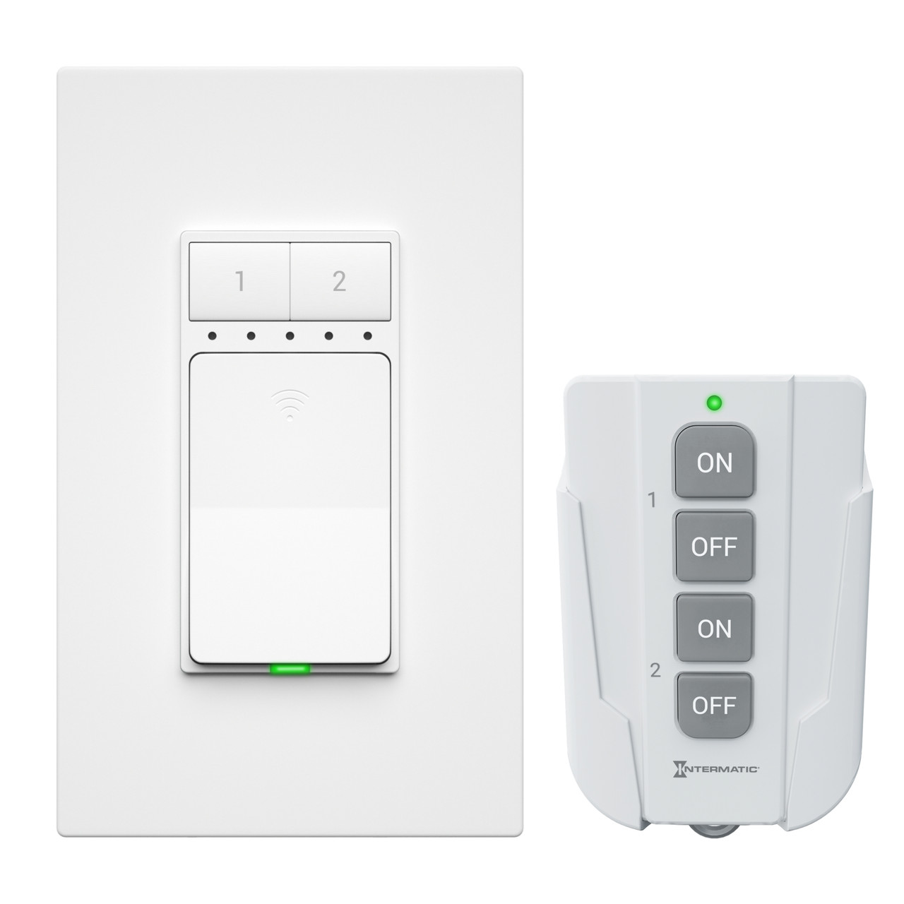 RC-LRSK1-WH Long-Range Wireless Switch with Remote Control Fob