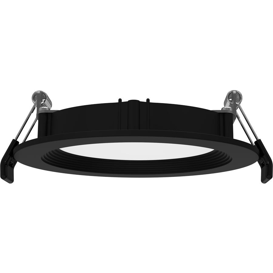 WFRL4R99FA120BB Edge-lit Wafer 4" 9W 750LM 90CRI 5CCT 120V Triac/elv Round Blk