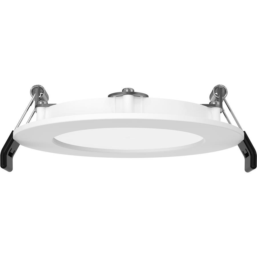 WFRX-4D Edge-lit Wafer 4" 12/10/8W 5CCT 90CRI 120-277V Smooth Round Wht