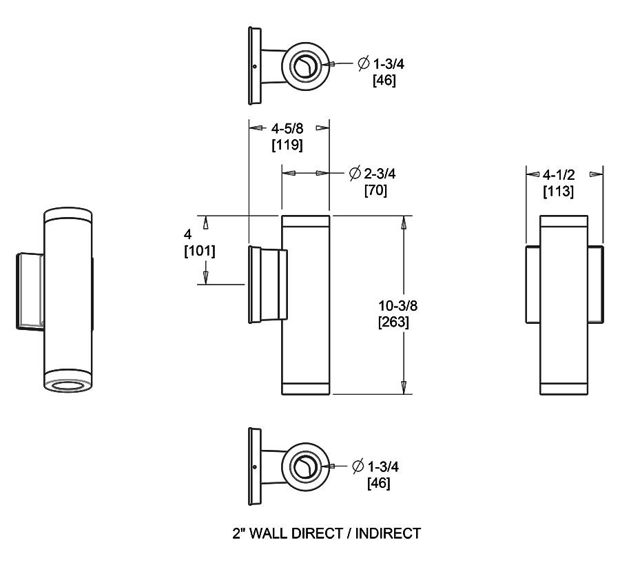 CDLED2W-20W-WW927-K Line Drawing