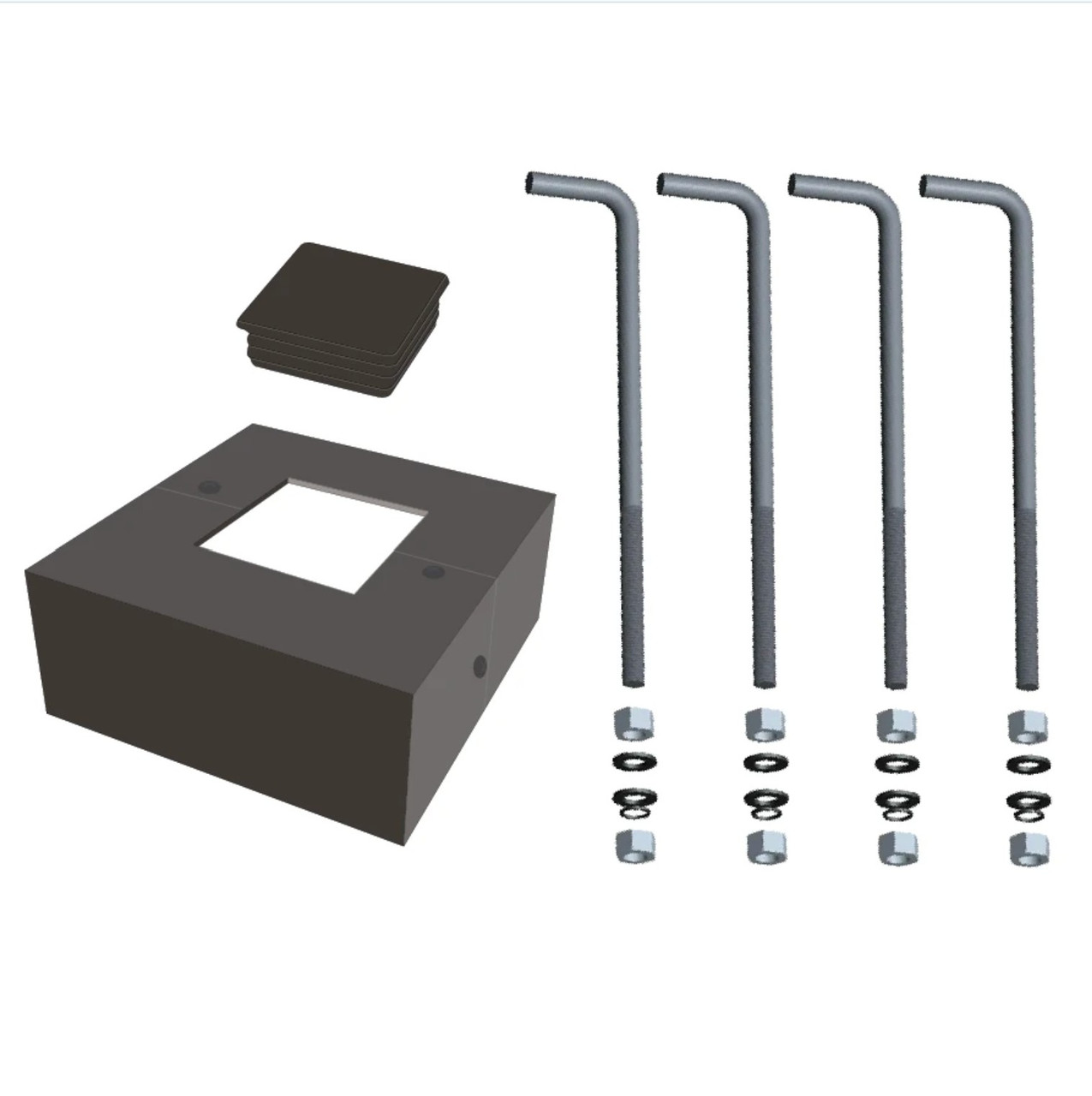 ABK4-07-BC-S4 P4" Sq Anchor Bolt Kit With 73660-RAB BOLT4/7 BC4