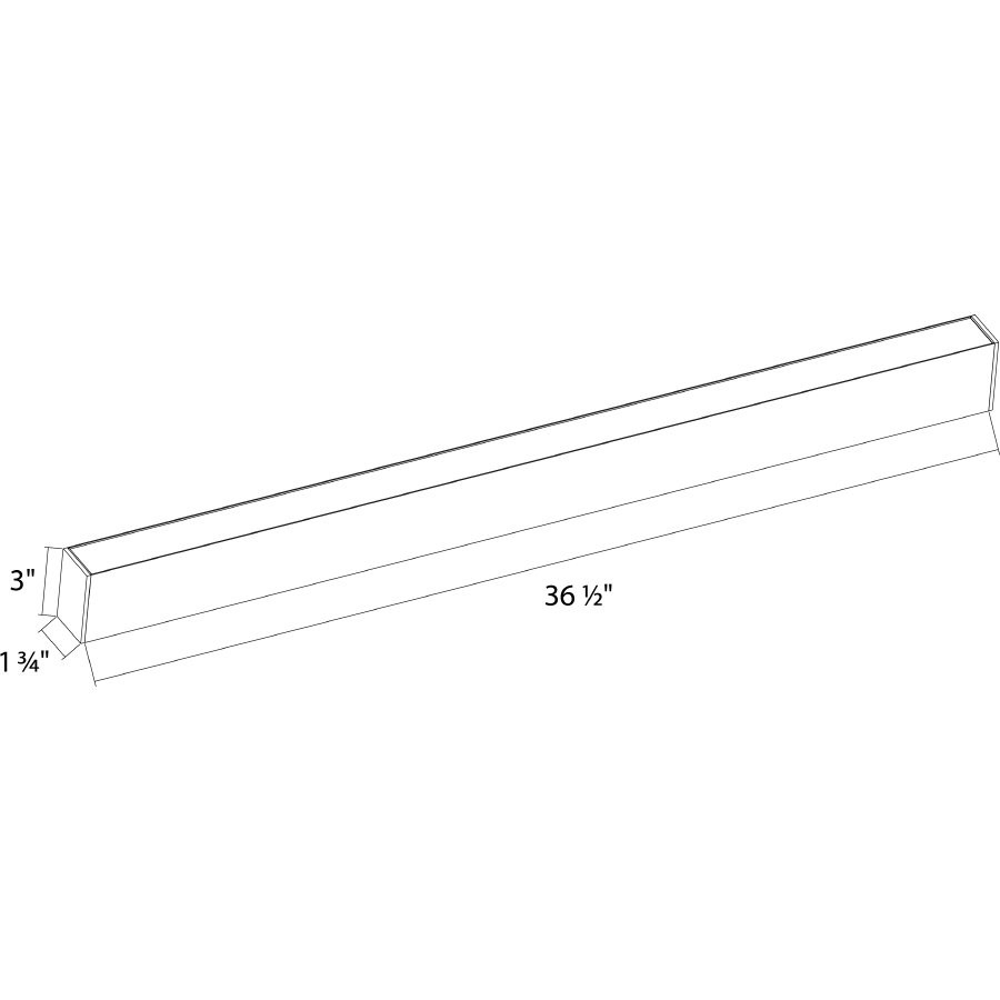 BOA3PB BOA 3' Downlight 30/21/18/15/8W Pendant 3000/3500/4000K Flat Line Drawing