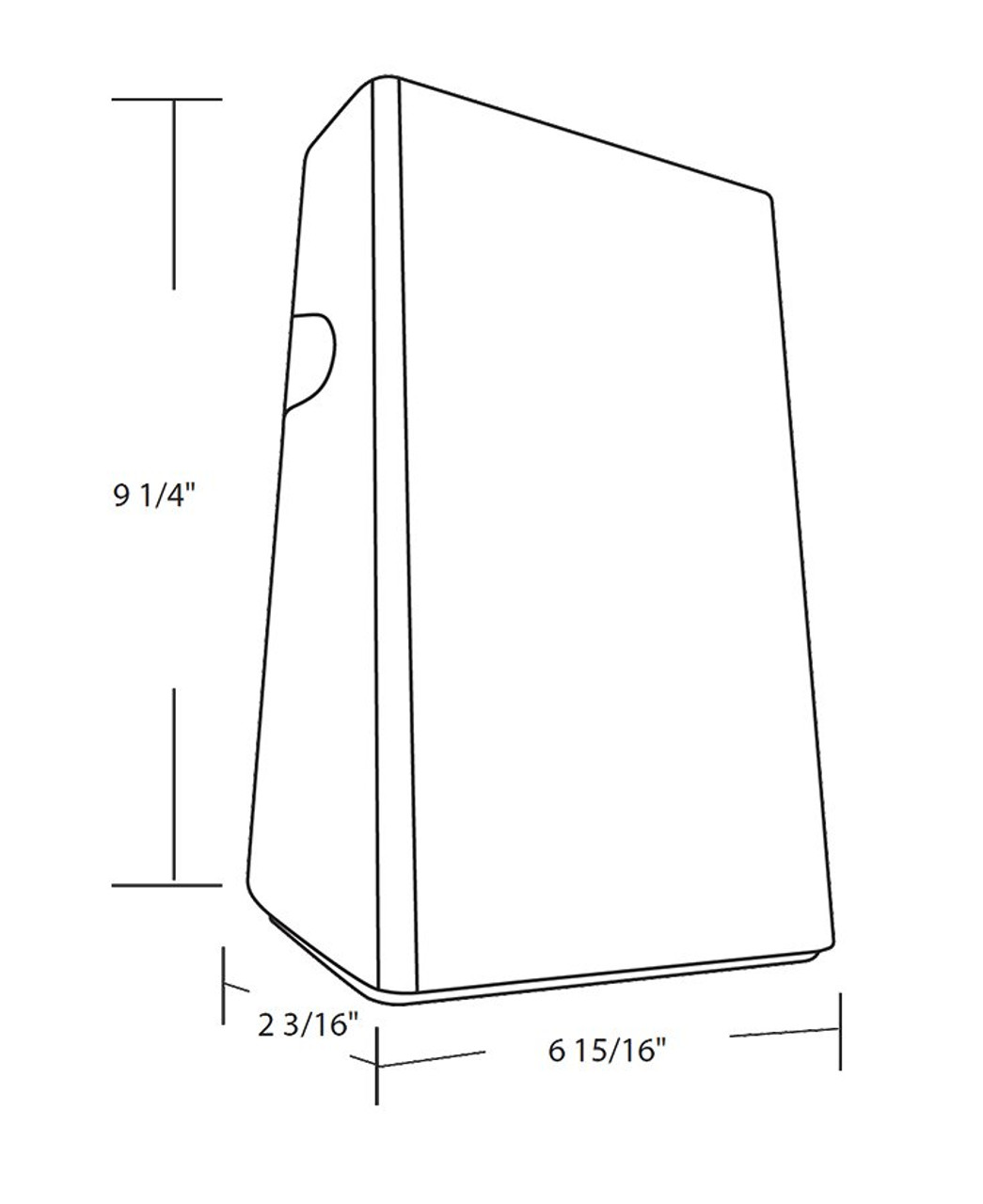 SLIMYA Slim Amber 26/18/12W 120V Wall Mount 0-10V Bz Line Drawing