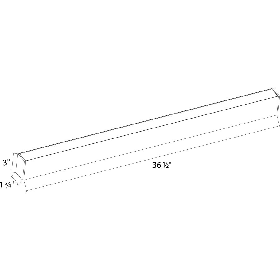 BOA3PUB BOA 3' Uplight/downlight Max 30W Pendant 3000/3500/4000K Flat Line Drawing