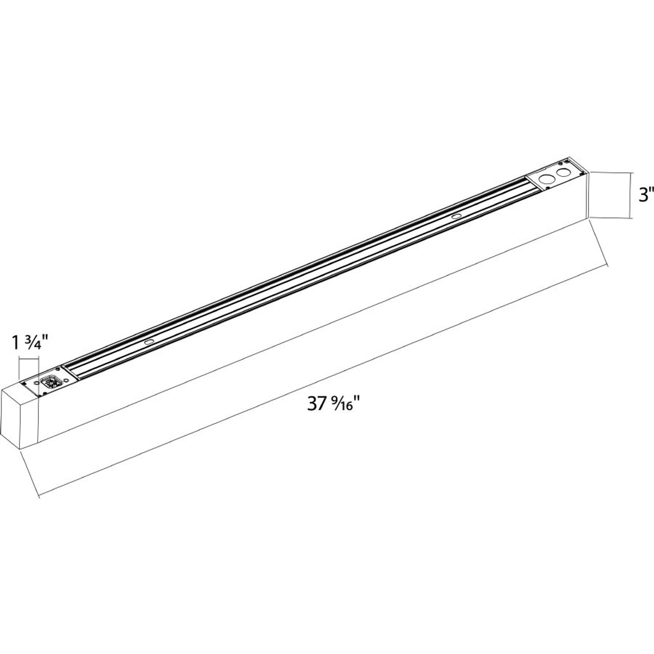 BOA3PW/MVS BOA 3' Downlight 30/21/18/15/8W Pendant 3000/3500/4000K Flat Line Drawing