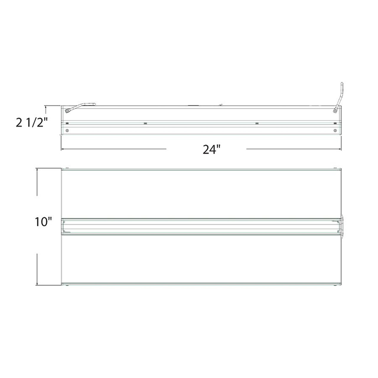 ARS/MVS Arbay 160/120/80W 2' FA 4000K/5000K MVS 120-277V Line Drawing
