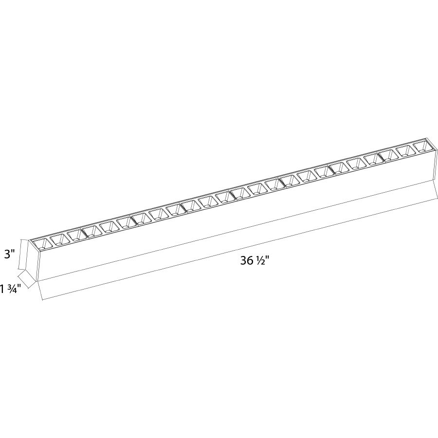 BOA3PLUS BOA 3' Uplight/downlight Max 30W Pendant 3000/3500/4000K Louvers Line Drawing