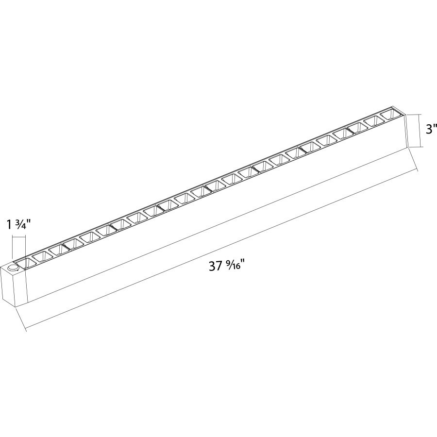 BOA3PLUB/MVS BOA 3' Uplight/downlight Max 30W Pendant 3000/3500/4000K Louvers Line Drawing